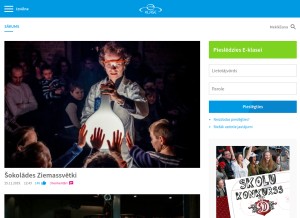 How e-klase.lv looks like on a tablet such as an iPad.
