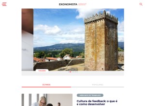 How e-konomista.pt looks like on a tablet such as an iPad.