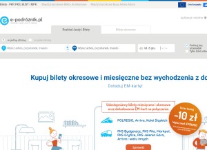 How e-podroznik.pl looks like on a tablet such as an iPad.