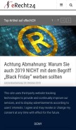 How e-recht24.de looks like on a mobile device such as an iPhone.