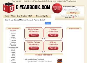 How e-yearbook.com looks like on a tablet such as an iPad.