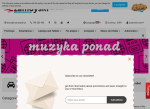 How e-zamoyski.pl looks like on a tablet such as an iPad.