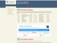 Desktop screenshot for theholidayschedule.com