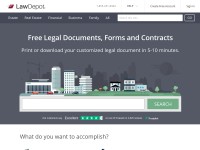 Desktop screenshot for lawdepot.com