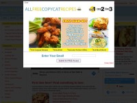 Desktop screenshot for allfreecopycatrecipes.com