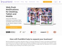 Desktop screenshot for pushbird.com