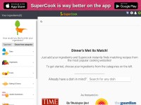 Desktop screenshot for supercook.com