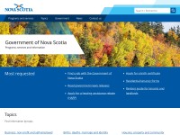 Desktop screenshot for novascotia.ca