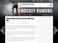 Desktop screenshot for prohockeyrumors.com