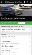 How e46fanatics.com looks like on a mobile device such as an iPhone.