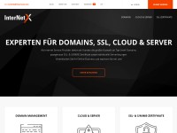 Desktop screenshot for internetx.de