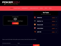 Desktop screenshot for poker.com