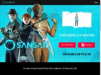 Desktop screenshot for sansar.com