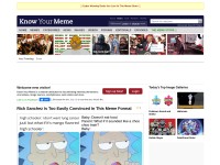 Desktop screenshot for knowyourmeme.com