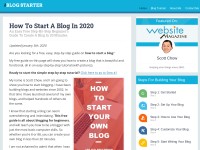 Desktop screenshot for theblogstarter.com