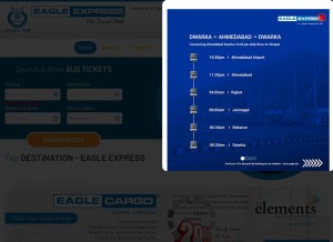 How eagle.biz looks like on a tablet such as an iPad.
