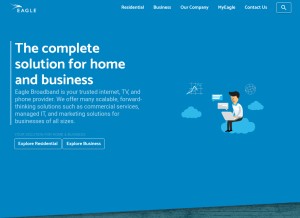 How eaglecom.net looks like on a tablet such as an iPad.