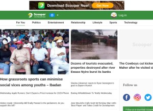 How eagleee.com looks like on a tablet such as an iPad.