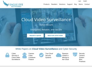 How eagleeyenetworks.com looks like on a tablet such as an iPad.