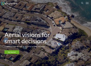 How eagleview.com looks like on a tablet such as an iPad.