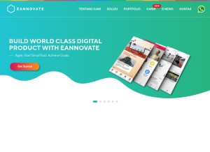 How eannovate.com looks like on a tablet such as an iPad.