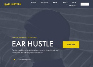 How earhustlesq.com looks like on a tablet such as an iPad.