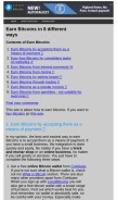 How earn-bitcoins.net looks like on a mobile device such as an iPhone.