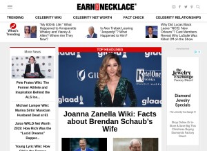 How earnthenecklace.com looks like on a tablet such as an iPad.