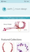 How earthandmoondesign.com looks like on a mobile device such as an iPhone.