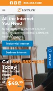 How earthlink.net looks like on a mobile device such as an iPhone.