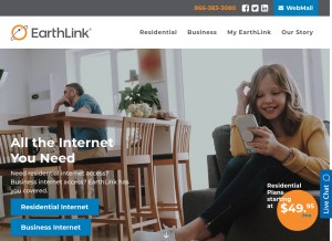 How earthlink.net looks like on a tablet such as an iPad.