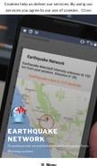 How earthquakenetwork.it looks like on a mobile device such as an iPhone.