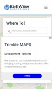 How earthviewdirections.com looks like on a mobile device such as an iPhone.