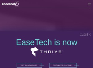 How easetech.com looks like on a tablet such as an iPad.