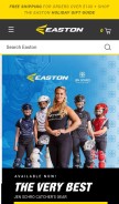 How easton.com looks like on a mobile device such as an iPhone.