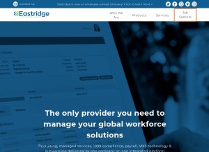 How eastridge.com looks like on a tablet such as an iPad.