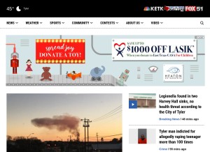 How easttexasmatters.com looks like on a tablet such as an iPad.