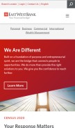 How eastwestbank.com looks like on a mobile device such as an iPhone.