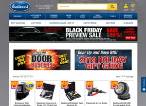 How eastwood.com looks like on a tablet such as an iPad.
