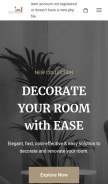 How easy-decor.com looks like on a mobile device such as an iPhone.