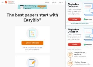 How easybib.com looks like on a tablet such as an iPad.