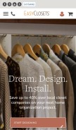 How easyclosets.com looks like on a mobile device such as an iPhone.