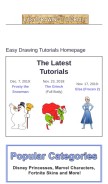 How easydrawingtutorials.com looks like on a mobile device such as an iPhone.
