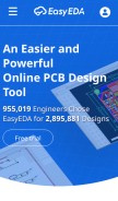 How easyeda.com looks like on a mobile device such as an iPhone.