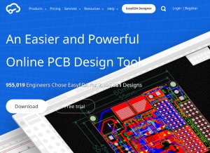 How easyeda.com looks like on a tablet such as an iPad.
