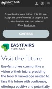 How easyfairs.com looks like on a mobile device such as an iPhone.