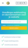 How easyhost.be looks like on a mobile device such as an iPhone.