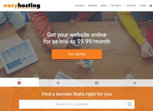 How easyhosting.com looks like on a tablet such as an iPad.