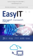 How easyit.com looks like on a mobile device such as an iPhone.