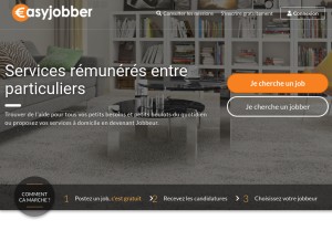 How easyjobber.fr looks like on a tablet such as an iPad.